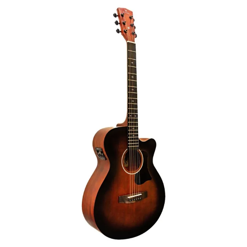 Violão Michael Elétrico De Aço VME620TB Enigma Mini Jumbo Cor Tobacco