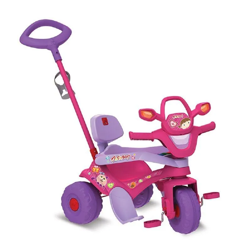 Triciclo Motoban 3 em 1 Rosa - Bandeirante