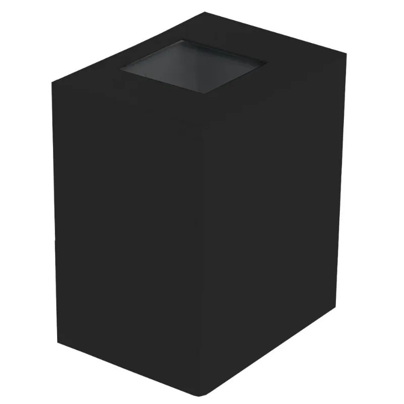 Arandela Metaldomado Kasse Quadrada, Preto Fosco, 12 cm