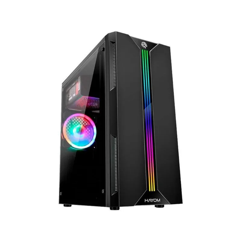 Gabinete Gamer Hayom GB1704 RGB ATX Preto