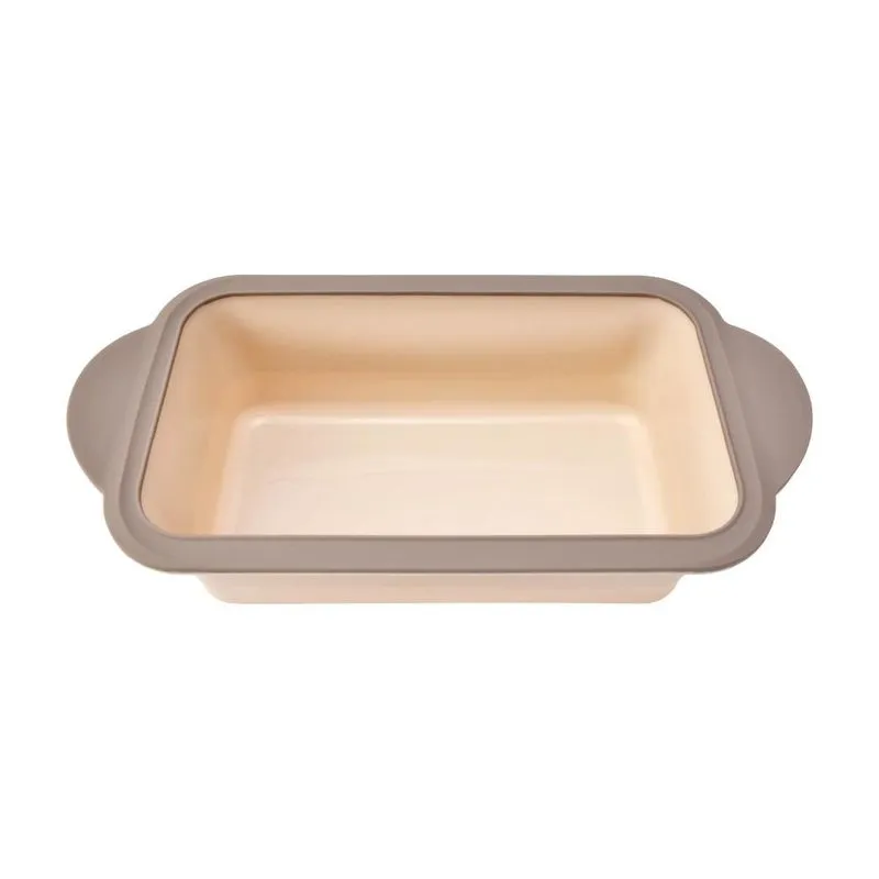 Forma retangular de silicone 8x14x27cm kenya bege