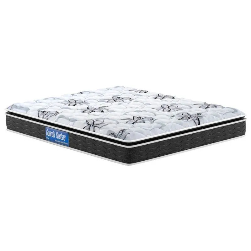 Colchão Espuma D40 G. Costas Premium Hiper Firme Pillow Preto-Probel Viúva 128x188
