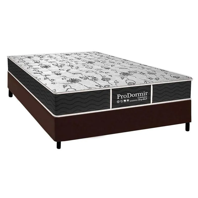 Cama Box CRC Casal +Colchão Molas Bonnel Sleep Probel 138x188