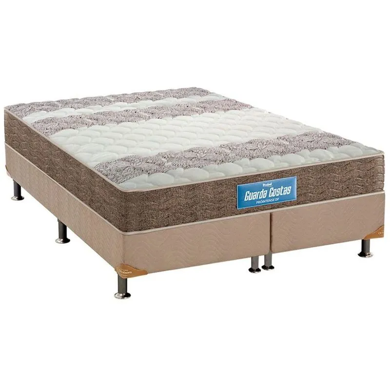 Conjunto Box Queen: Colchão Espuma Probel D33/ Anatômico Guarda Costas Plus + Base CRC Suede Clean (158x198)