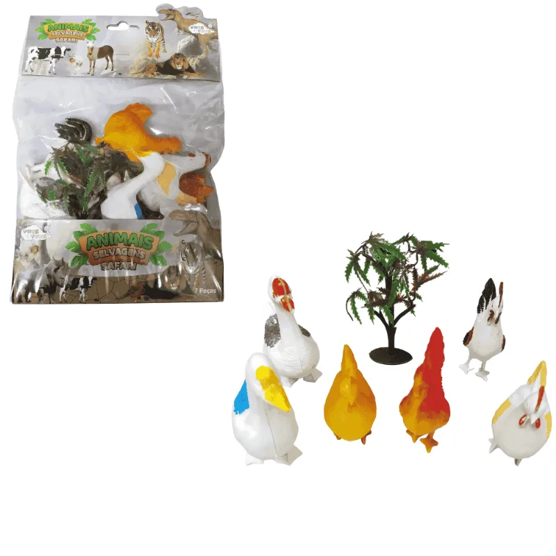 Brinquedo Animais de Fazenda com 7 Peças Toys & Toys