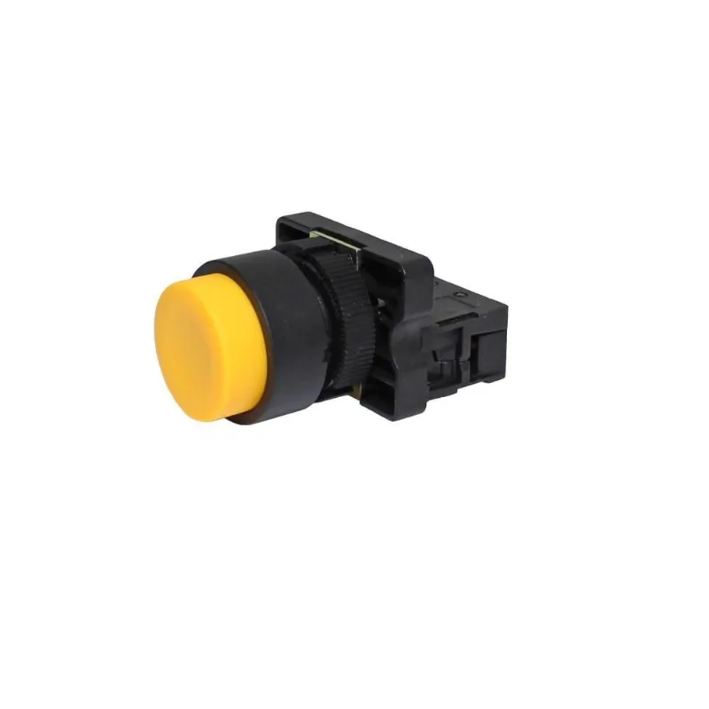 Botão Plástico 22mm Amarelo 1nf P20arr-y-1a Metaltex