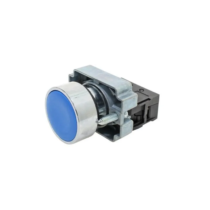 Botão Metálico Faceado 22mm 1na Azul M20af - Metaltex