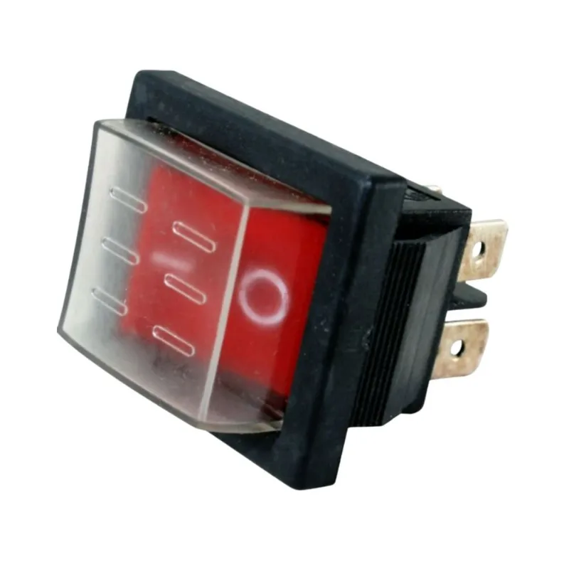 Chave Gangorra 2 Posições 220V Vermelho Com Capa de Silicone Rs-201-1C-R Metaltex