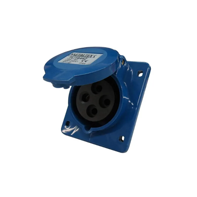 Tomada De Embutir Inclinada 16A 220-250V 3P + E - Metaltex