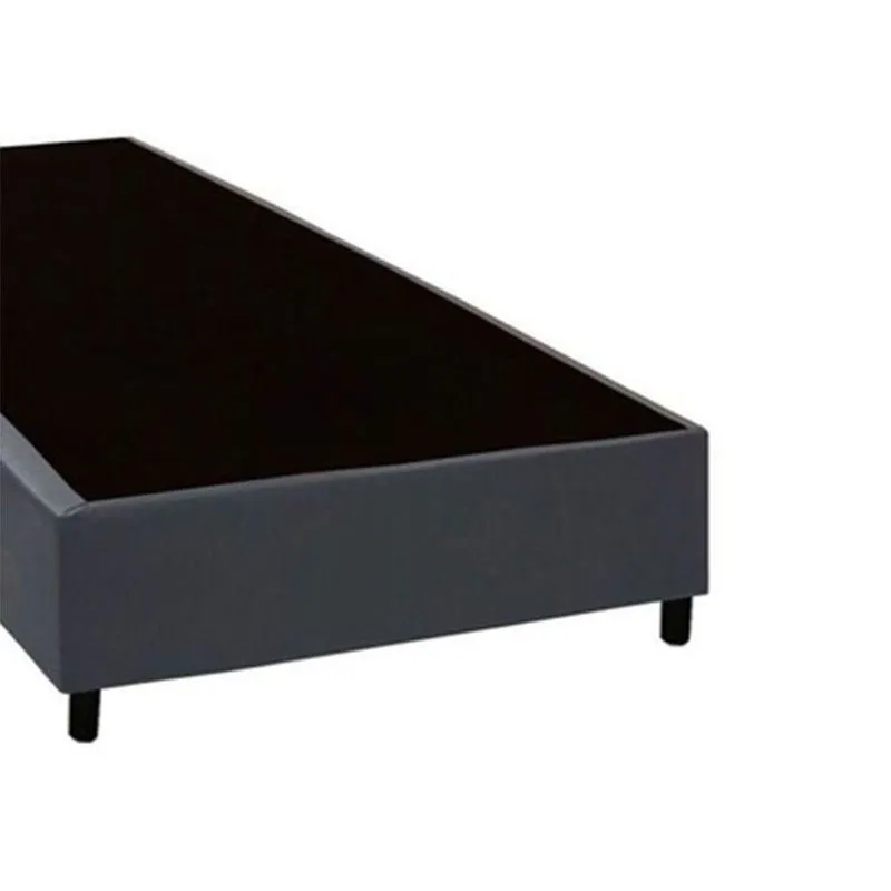 Base Box Solteiro Extremo Reforçado Sintético Homequeen Cinza 40x88x188