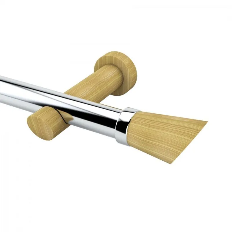 Kit Varão Simples De Cortina 3m Com Emenda Alemão Plus Belchior Maple