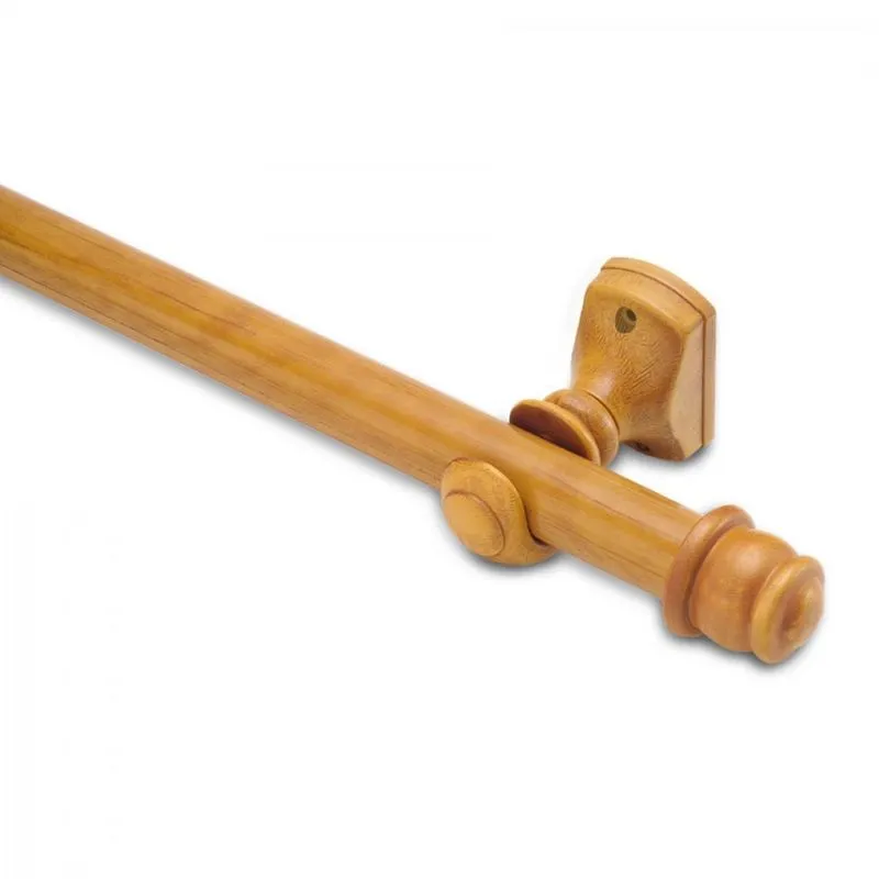 Kit Varão Simples De Cortina 300cm Com Emenda Eco Compacto Belchior Cerejeira