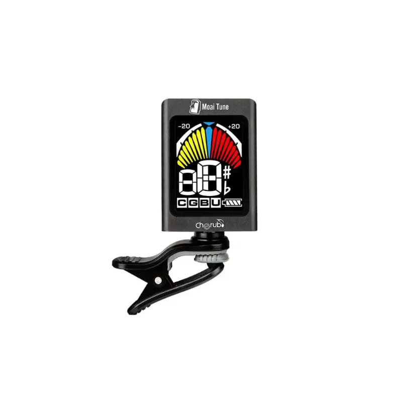 Afinador Crom�tico Clip On Cherub WST-680 Moai Tune Tela LCD para Guitarra Viol�o Baixo Ukulel�