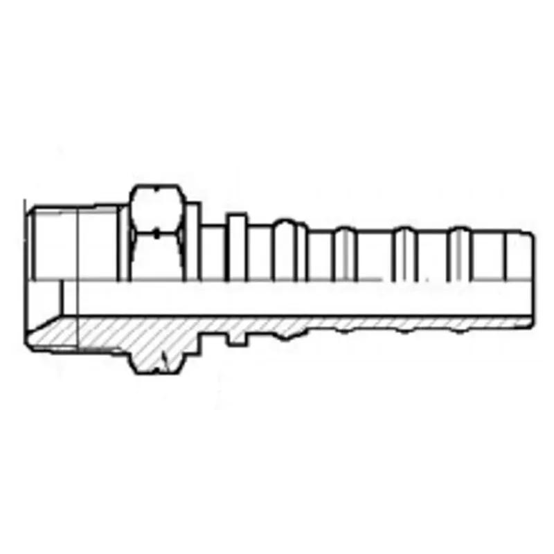 Terminal para Mangueira Hidráulica Reto GTOP-GBR MNPTF-8-8-1/2X1/2-14, Kit com 10 Unidades