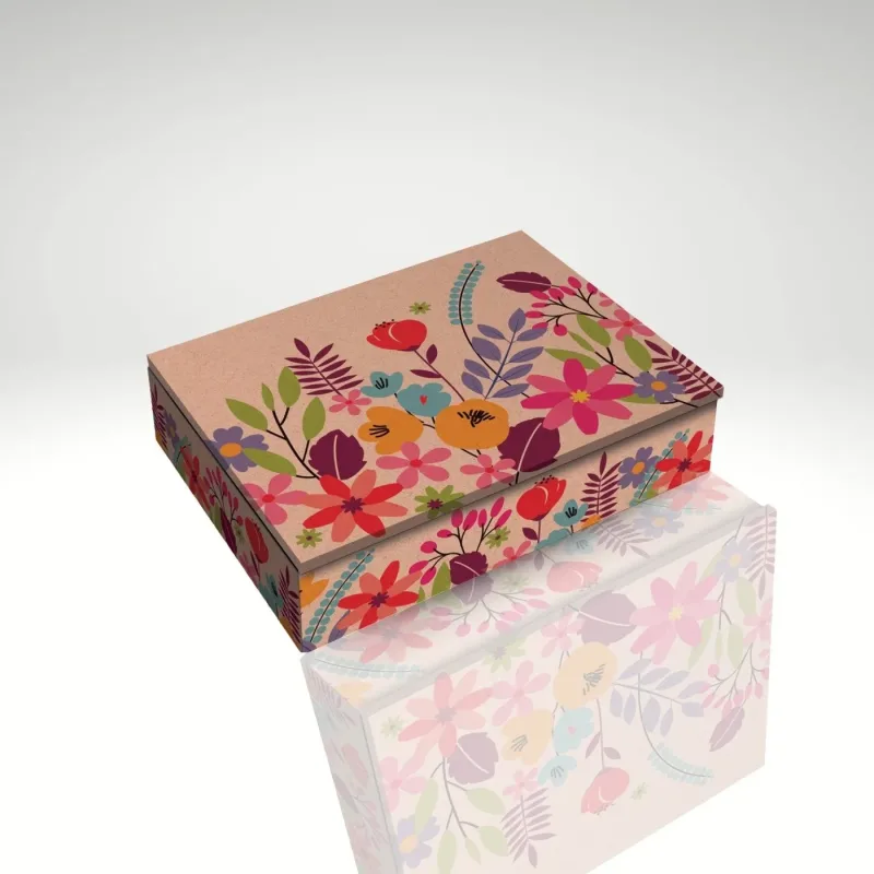 Porta-Joias M Floral Kraft - Fina Ideia