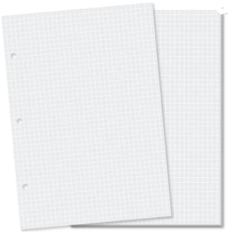 Refil Miolo Quadriculado Branco - 4 Unidades - Fina Ideia