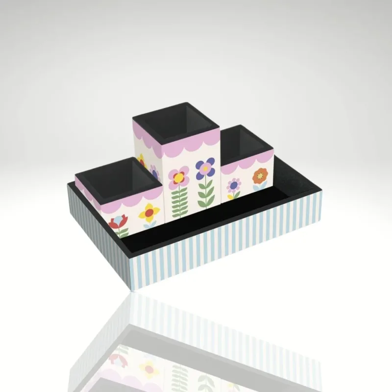 Organizador de Mesa Floral Gráfico - Fina Ideia