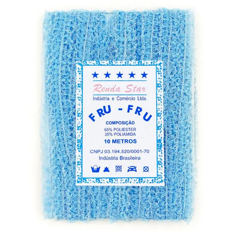 Fru Fru Renda Star 1,8cm 10 Metros Azul Claro UN