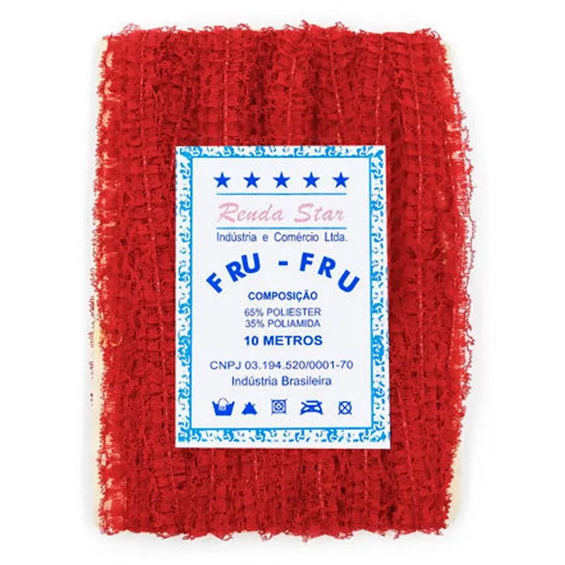 Fru Fru Renda Star 1,8cm 10 Metros Vermelho UN