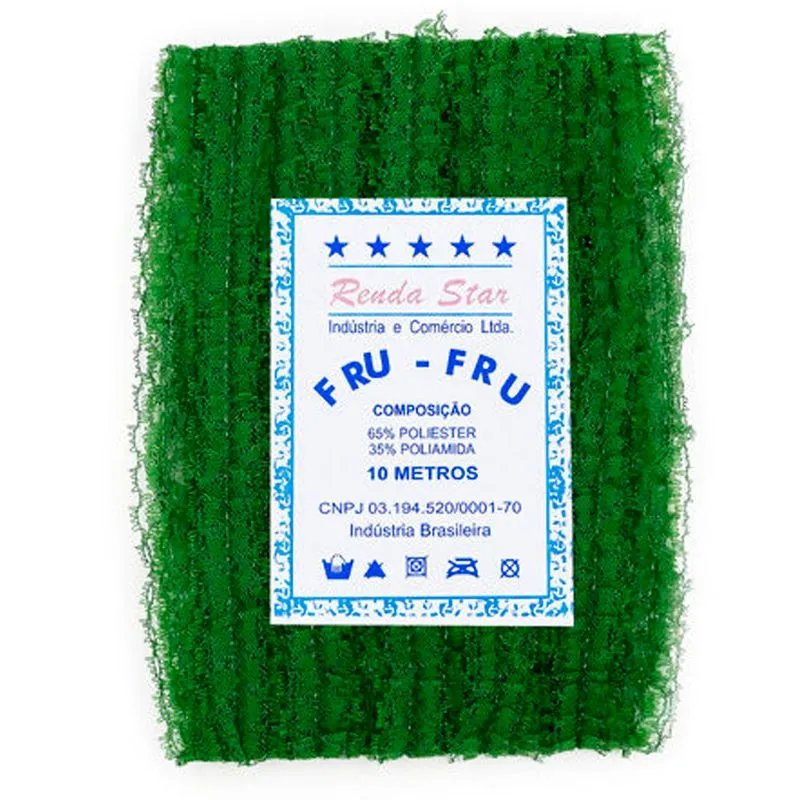 Fru Fru Renda Star 1,8cm 10 Metros Verde Bandeira UN