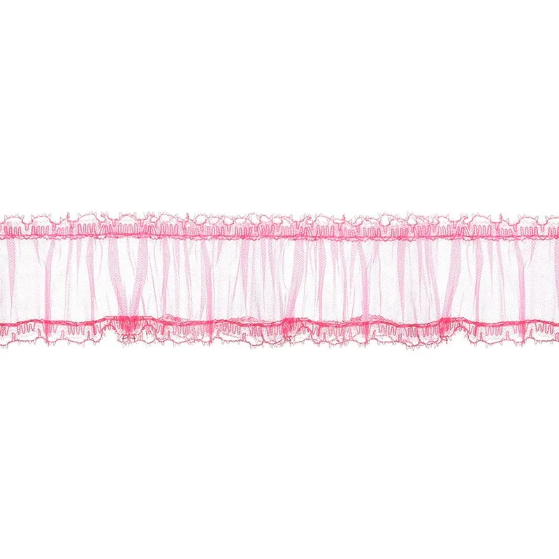 Renda Jabot 50mm Renda Star Peca com 10 Metros Rosa Choque UN