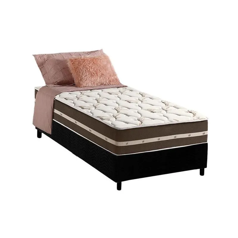 Cama Box CRC Solteiro +Colchão Molas Bonnel Classic Anjos 88x188