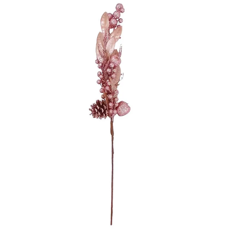 Flor Permanente C/ Glitter 69cm em Plástico Multiart