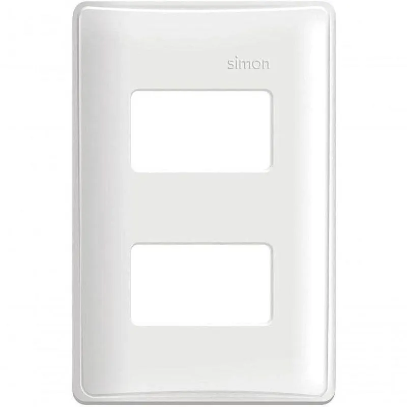 Placa 4x2 Para Instalações Elétricas Simon 19 Com 2 Módulos Separados Simon