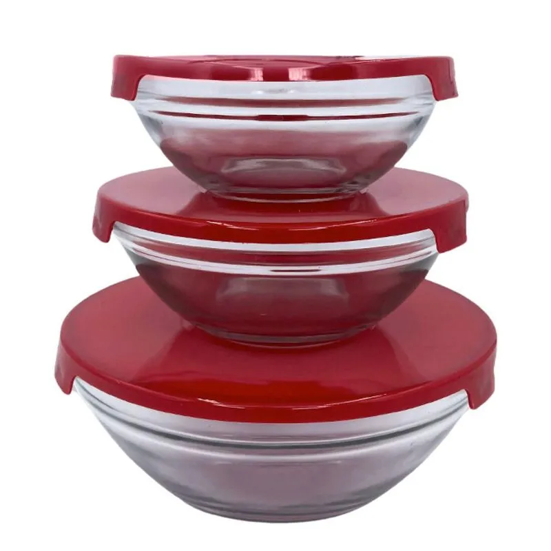 Conjunto 3 Potes De Vidro Herméticos Com Tampa