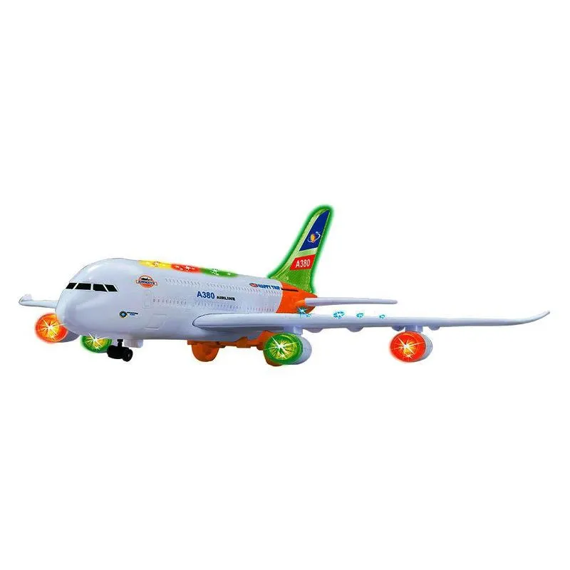 Avião A Pilha Super Aeronaves Air 44 Cm Faz Som E Acende Luz