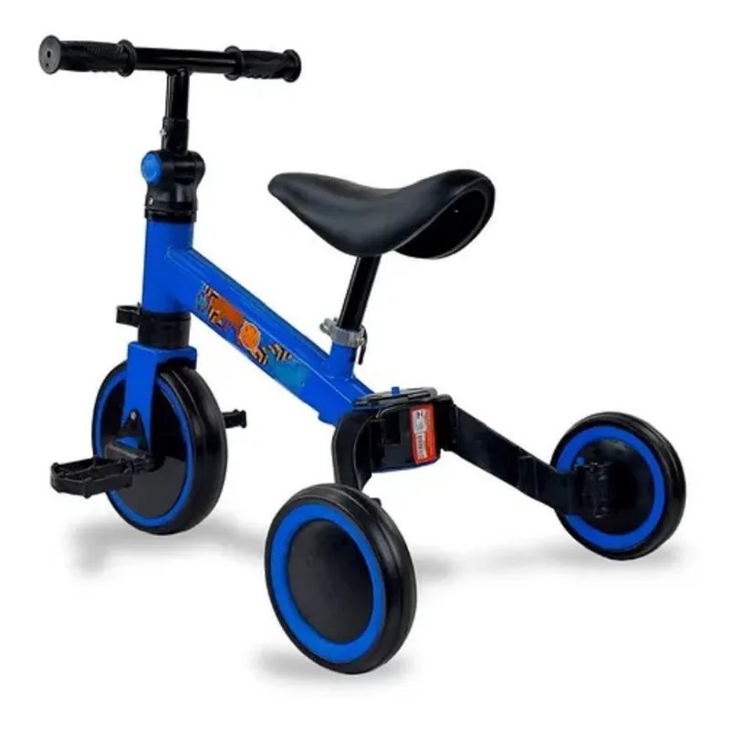 Triciclo Infantil 2 Em 1 Bicicleta De Equilíbrio - Azul