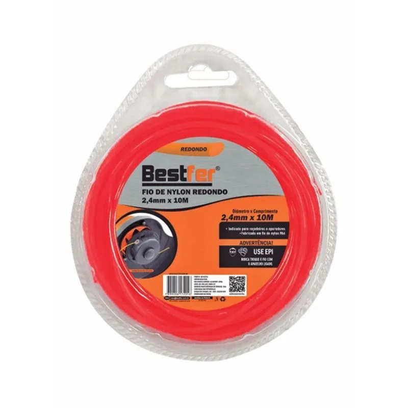 Fio De Nylon Redondo 2,4mmx10m