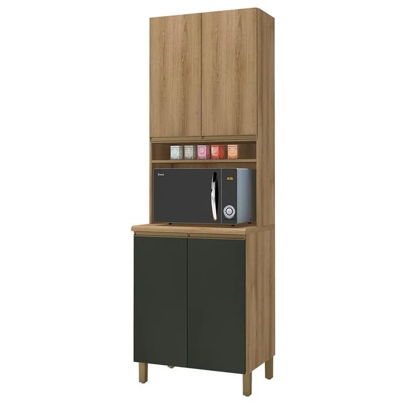 Torre Quente Dinamarca 70cm 1 Forno 4 Portas - Indékes Castani/Chumbo