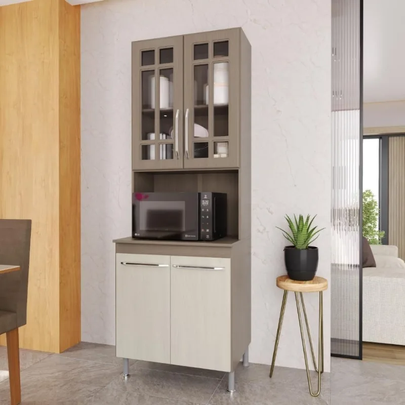 Torre Quente Modulada para Forno Paris 4 Portas 70CM Nogal-Salinas Fidelita Móveis