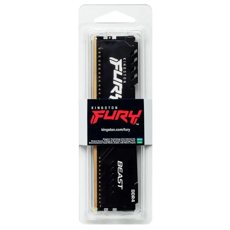 Memória Ram Kingston Fury Beast Ddr5 8gb 6000mhz - Preto (kf560c40bb-8)