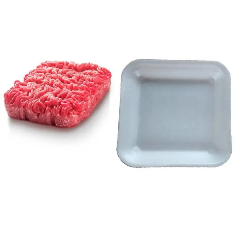 400 Bandeja De Isopor Branco - B01 Funda 15x15x2,8cm (1pct)