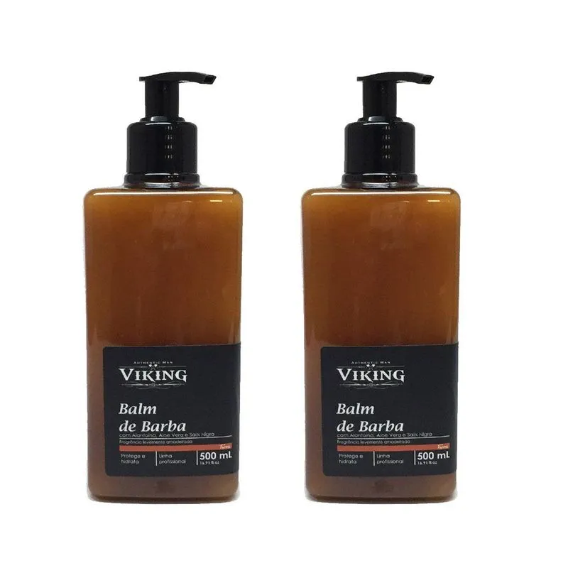 Kit 2 Balm De Barba - Terra - Viking Profissional 500 Ml