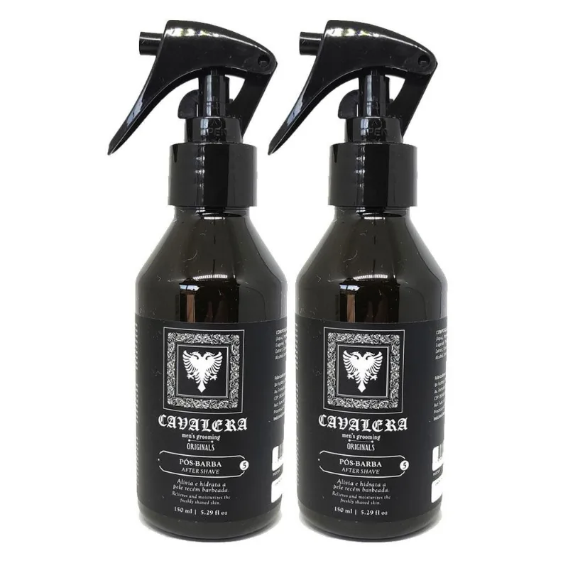 Kit 2 Loção Pós Barba Barbearia Cavalera Bay Rum 150ml