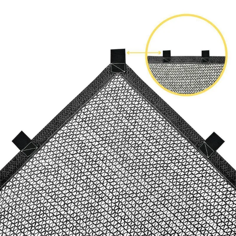 Tela Sombrite Hortas/estufas 50% Preto 2x2 Bainha/alças