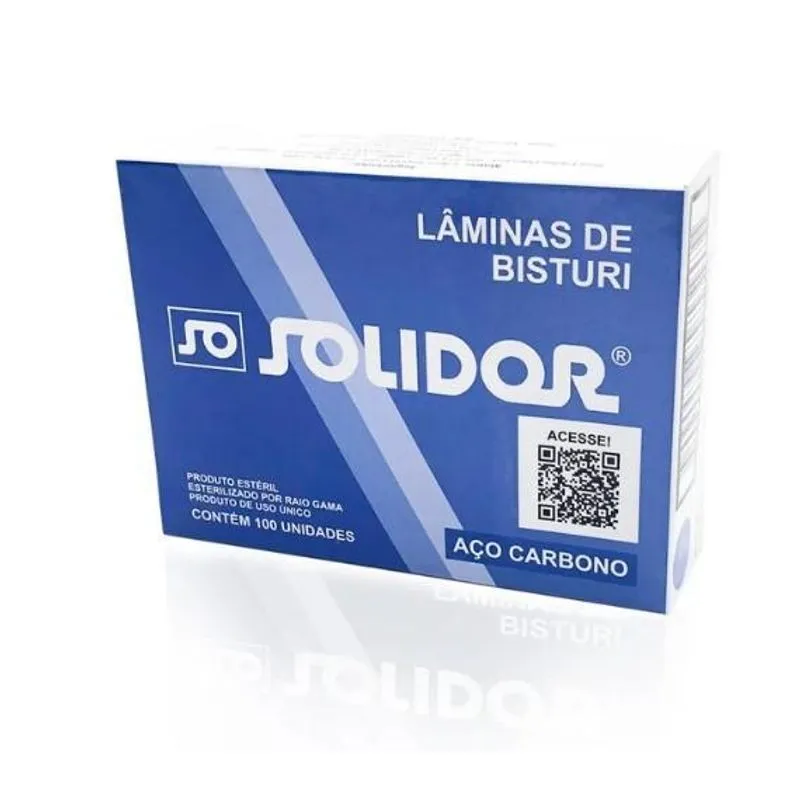 Lâmina De Bisturi Nº 15 - 100 Unidades - Solidor
