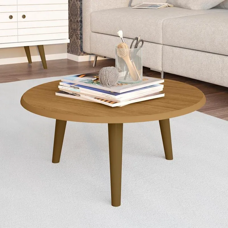 Mesa de Centro Sala de Estar Brilhante Cor Cinamomo