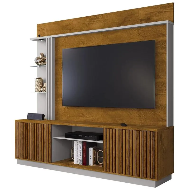 Estante Painel Para Tv 65 Pol 201cm Atlanta Naturalle/off - Bechara