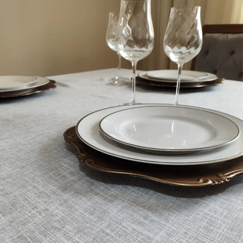 Toalha de Mesa Linho Sofisticado 8 Lugares 150X250