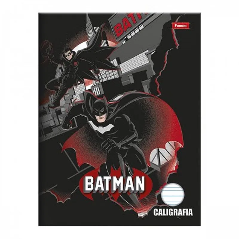 Caderno caligrafia pedagógico 40 fls Batman Foroni