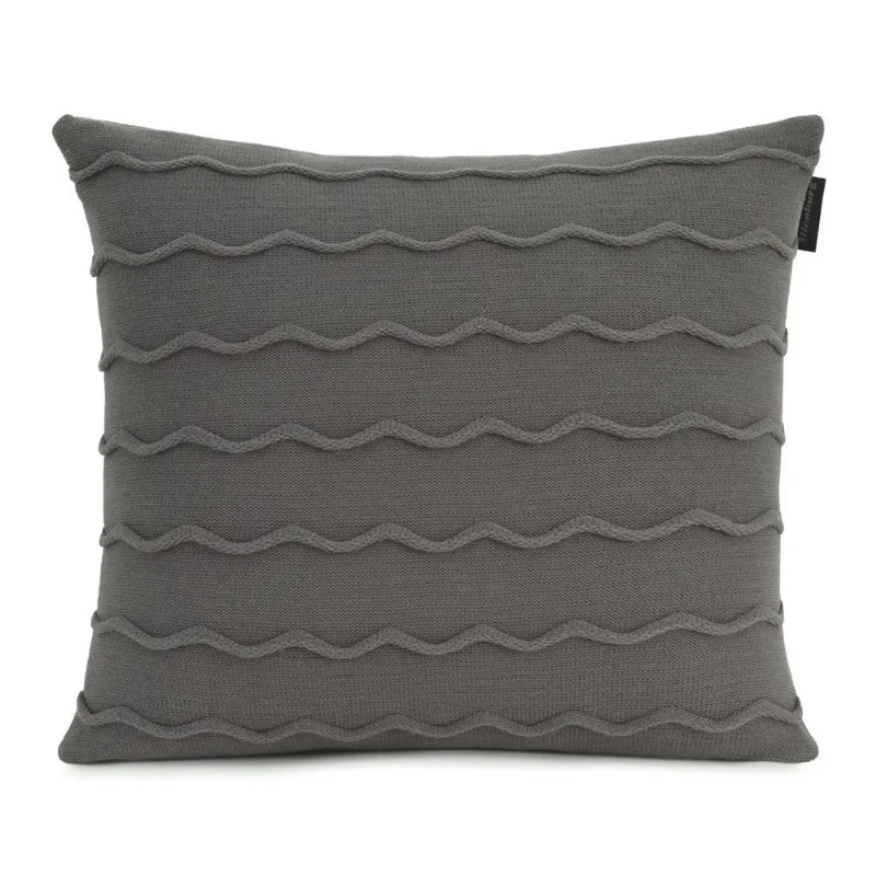 Almofada Tricô 45cm x 45cm Altenburg Serenité Cinza Aço
