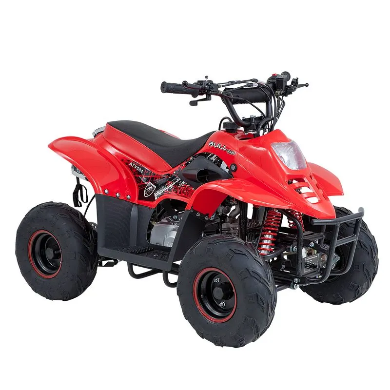 Mini Quadriciclo Elétrico Bull Motors à Gasolina 50cc Velocidade Máxima 49Km/h BKATV504 Vermelho