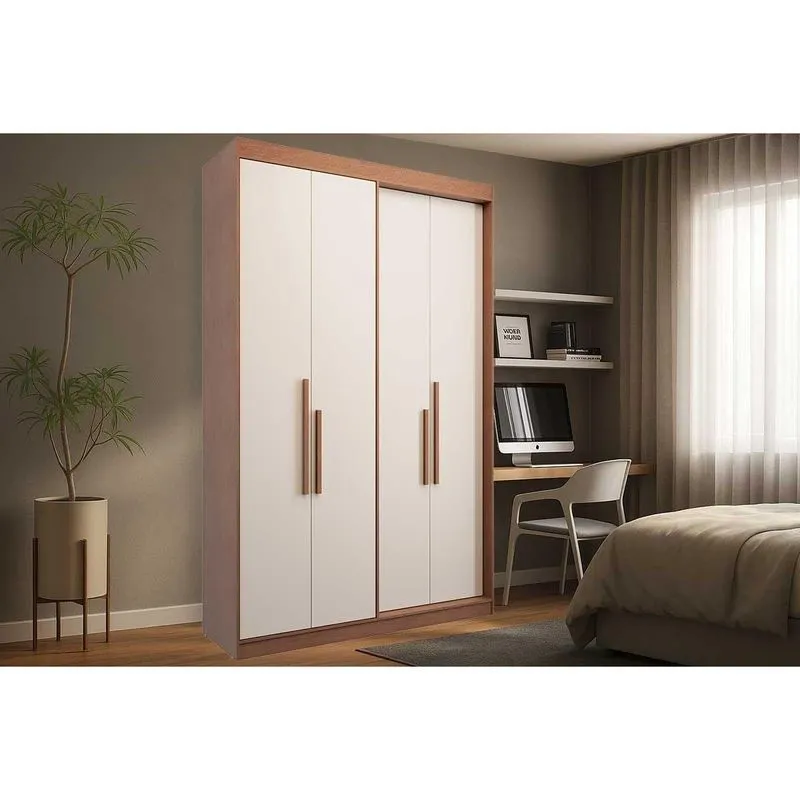 Guarda Roupa 4 Portas 2 Gavs Ph1805 Herval Carvalho