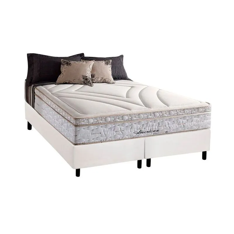 Cama Box CRC King +Colchão Molas Master Pocket American Herval 193x203