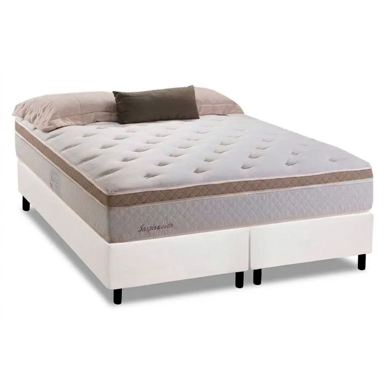 Cama Box CRC Queen +Colchão Molas Master Pocket Inspiracion Herval 158x198