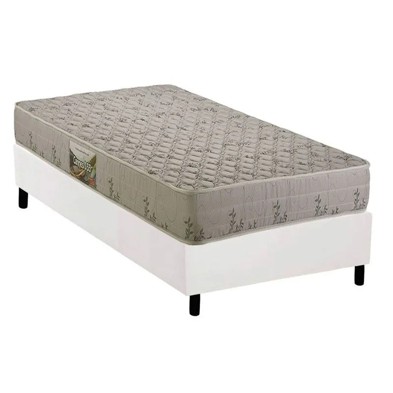 Conjunto Box Solteiro: Colchão Espuma Herval D33 Cannes + Base CRC Corano White (88x188)